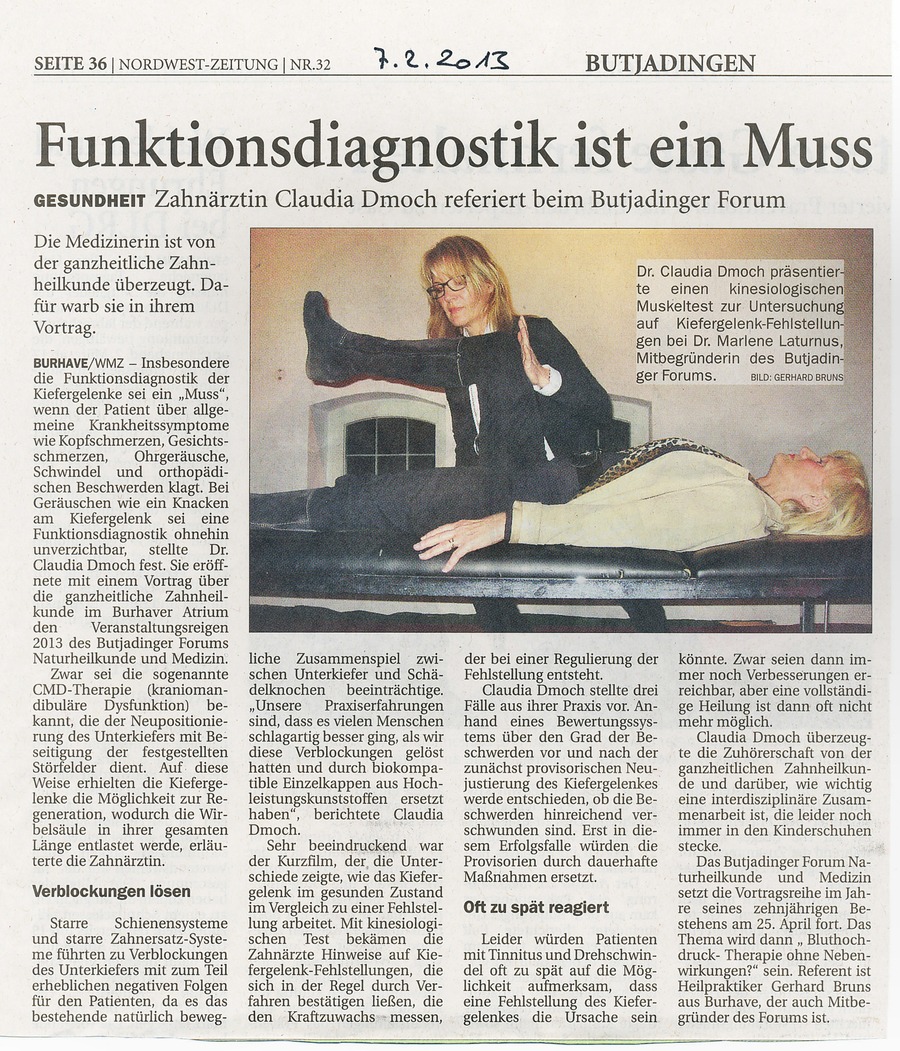 Funktionsdiagnostik ist ein Muss (2013)
