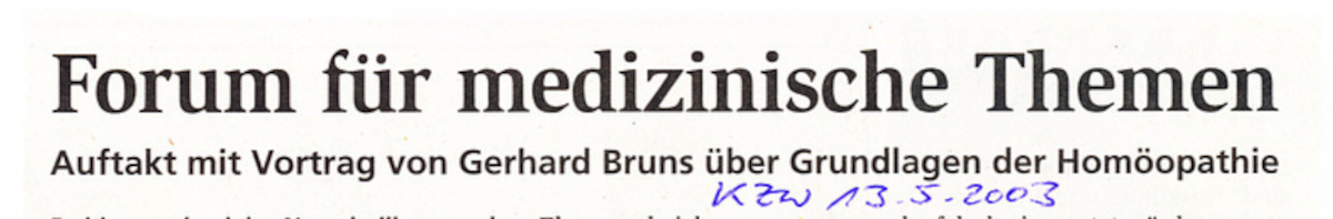 Forum für medizinische Themen 2003